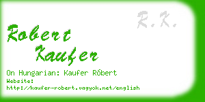 robert kaufer business card